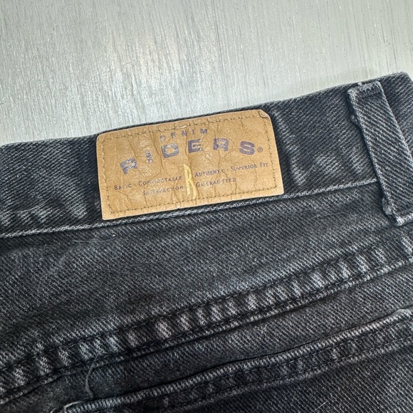 Vintage Riders Denim Jeans Women’s 14 Med USA Made Black High Rise Straight - Picture 9 of 12